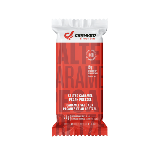 salted caramel pecan pretzel Cranked Energy Bar
