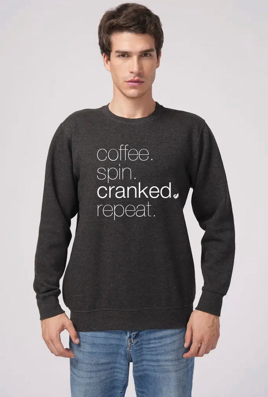 Limited Edition Crewneck - Coffee SPIN Cranked Repeat