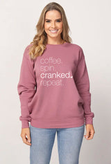 Limited Edition Crewneck - Coffee SPIN Cranked Repeat